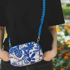 Mini Bag unissex Estampada duas bolsinhas - VERÃO