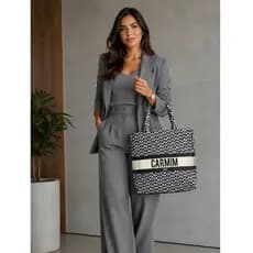 Bolsa Sacola Estilo Tote De Mão Grande Estampada