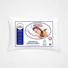Travesseiro Pluma de Ganso Ultra Macio Confortavel Descanso Antiacaro 70x50cm