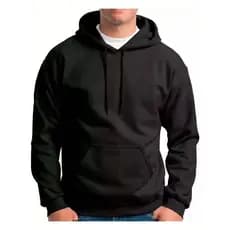 Moletom Canguru Unissex Feminino e Masculino Casaco Com Capuz Flanelado Blusa de Frio Moleton Algodão Liso Sem Estampa