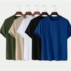 Kit 5 Camiseta Basica Streetwear Camisa Oversized T-Shirt Masculina Slim Promoção Algodão Varias Cores