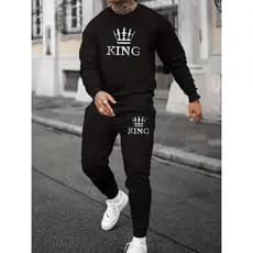 Kit Blusa de Frio King Casaco Esporte Careca Moletom Classico + Calça Abrigo King Masculino e Feminino Moda