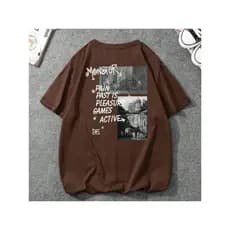 Camiseta Paisagem Basica Streetwear T-Shirt Masculina Slim Promoção Algodão