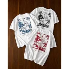 POLAR BEAR Conjunto de Camiseta de Manga Curta Casual  Estampada Slogan De Animal