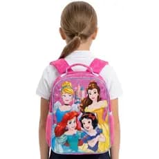 Mochila Escolar Infantil De Costas 16 As Princesas Disney Cinderela