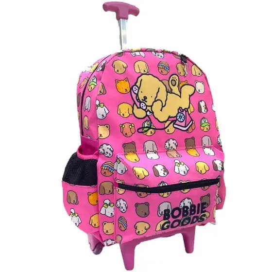 Mochila Escolar com rodinhas - Tamanho G Bolso lateral