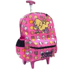 Mochila Escolar com rodinhas - Tamanho G Bolso lateral