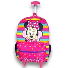 Mochila Infantil com Rodinhas Minnie - Tamanho G