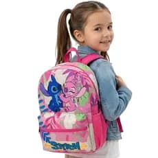 Mochila escolar infantil de costas Tamanho G - Stitch
