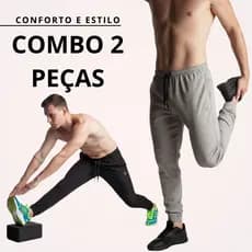 Kit 2 Calças Masculina Jogger Tactel Conforto, Estilo e Liberdade de Movimento na Academia e Corrida