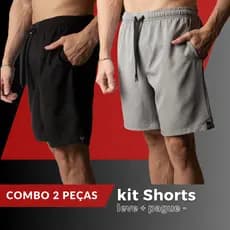 Kit 2 Bermudas Masculinas Academia Treino Praia Dia a Dia Leves Confortáveis