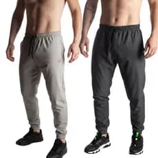 Kit 2 Calças Masculina Jogger Tactel Esportiva Tecido Leve Flexível Treino
