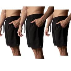 Kit 3 Shorts Masculino Academia Bolsos Laterais Leve Flexível e Confortável