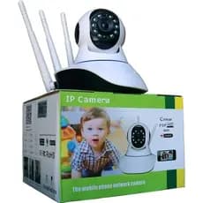 Câmera Eletrônica de Segurança wifi iP robô Visão noturna full HD 360º microfone áudio