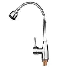 Torneira De Cozinha Parede Preta Flexível Double Jet Cone 1/4 Traseiro