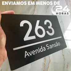 Placa de Número Residencial Personalizada - Casa Apartamento Empresa - Placa de Portão