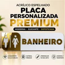 Placa de Porta Personalizada de Banheiro Pcd Masculino Feminino Unissex | Premium