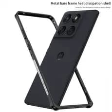 Capa Protetora para Telefone com Estrutura Metálica de Dissipação de Calor para Motorola Moto Edge 60/60s 60 Pro com Fiv