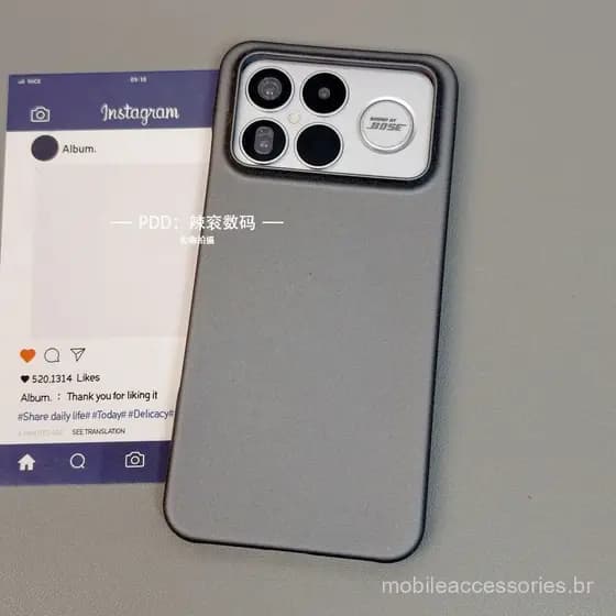 Capa para celular Redmi K90ProMax, estilo executivo, meia-capa, textura de rocha K90, capa rígida de PC, K80Pro