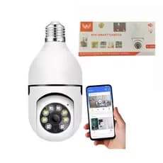 Camera De Segurança 8177 Ltomex Camera AL-D890 Fergusom Lâmpada Ip Wifi Interna Externa App Espiã 360º Cor Branco
