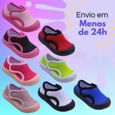 Tênis Infantil Menino Menina Meia Calce Fácil Alpargata Confortável Slip On Antiderrapante