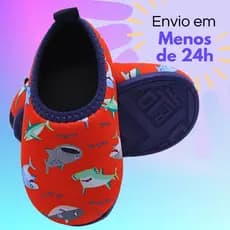 Tênis Meia Bebê Calce Fácil Sapatilha Aquática Antiderrapante Flexível