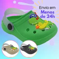 Babuche Infantil Menino Confortavel Calce Fácil Dino Divertido Promoção