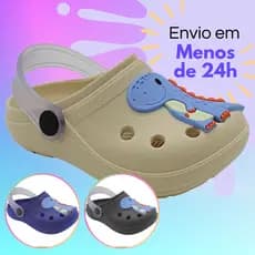 Babuche Infantil Menino Papete Confortável Macia Leve Sandália Dino