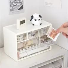 Organizador de mesa com 6 gavetas e divisórias, ideal para mesa Compacto, prático e cheio de estilo