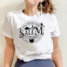 Camisa Premium Camisa Feminina T-Shirt Blusa Bruxas De Salem Dias Das Bruxas