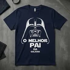 Camiseta Pai Melhor da Galáxia Geek Nerd Presente Criativo Dia dos Pais Masculina