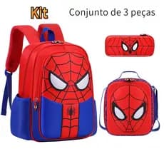 3 Em 1 Nova 3D Mochila Escolar De Nylon Para Meninos Do Jardim De Infância 1º ao 6º anos , Leve , À Prova D'água