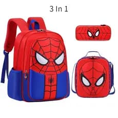 3 Em 1 Nova 3D Mochila Escolar De Nylon Para Meninos Do Jardim De Infância 1º ao 6º anos , Leve , À Prova D'água