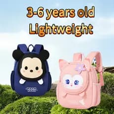 Mochila Escolar Leve Para Crianças Pré-Escolares De 3 A 6 Anos , Desenho Animado Fofo LinaBell Mickey Kulomi , anti-Perd