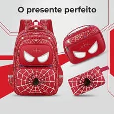 Mochila 3D do Homem-Aranha, conjunto de 3 peças novo, material de nylon leve e à prova d'água, adequado para alunos do 3