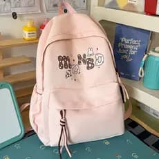 [Novo estilo mochila] mochila escolar para meninas universitárias do ensino médio, leve, à prova d'água, grande capacida