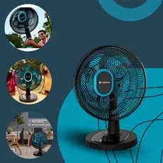 Ventilador de Mesa Cadence VTR420 Turbo Pro 6 Pás 40cm 127V Potente Silencioso 3 Velocidades