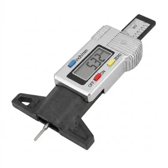 Paquímetro Digital Medidor Profundidade Sulco Pneu Carro Moto Caminhão Visor LCD Ferramenta Automotiva