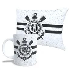 Kit almofada e Caneca Personalizada Seu time Timão, Gaviãóes presentee Romantico e ideal Oferta