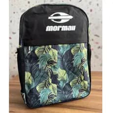 Mochila De Costas Mormaii Preto com Detalhes Verdes Alças Reforçadas Escolar