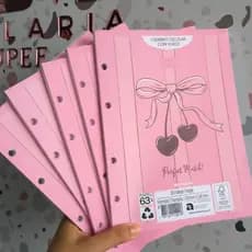 Refil Caderno Argolado Com Cheirinho Sweet Cherry 179mmx241mm 4 Furos Escolar Animativa Cereja