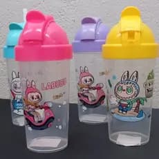 Copo Com tampa e Canudo Com Estampa Divertida Capacidade 260 ML
