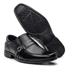 Sapato Social Fivela Sapato Social Preto Brilhante Bico Fino