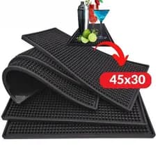 Tapete Escorredor PVC Grande 45x30 de Louças Porta Copos Prato Barmen e Bartender Para Mesa Bar Drinks Balcão