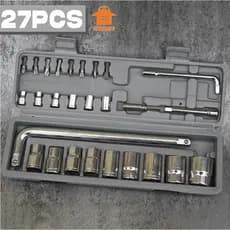 Kit Jogo De Ferramentas Soquetes 27 Peças