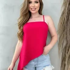 Regata Feminina Assimétrica Moda Feminina Promoção jovem Elegante