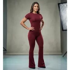 Conjunto Feminino Blusa Manga Curta + Calça Flair dia a dia Moda Modesta