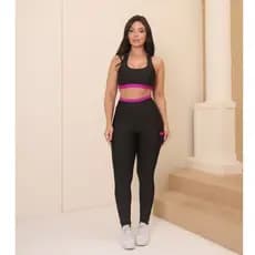 Conjunto Fitness Lançamento Top + Calça com Bolsos Laterais