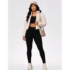 Conjunto Feminino Estilo Gringa Manga Longa Inverno