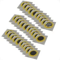 30 Remendos Tipo Estrela 30mm Vipal Original Reparo de Câmara de Ar para Bicicleta, Moto e Ciclismo